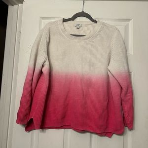 Women’s White and pink sweater size XL